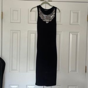 Express Bodycon Midi Sequin Dress Small